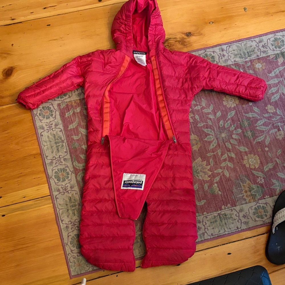 Patagonia Kids Puffer Bunting  - Red